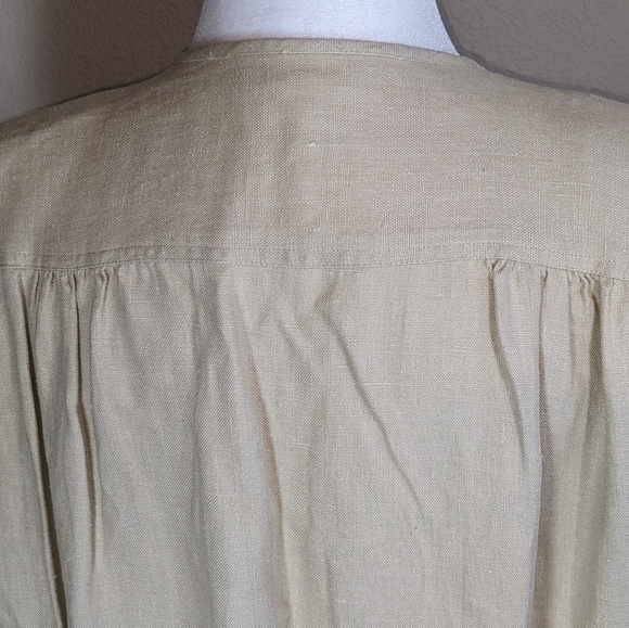 Linen Cream Bomber Jacket by the narragansett - Picture 5 of 9